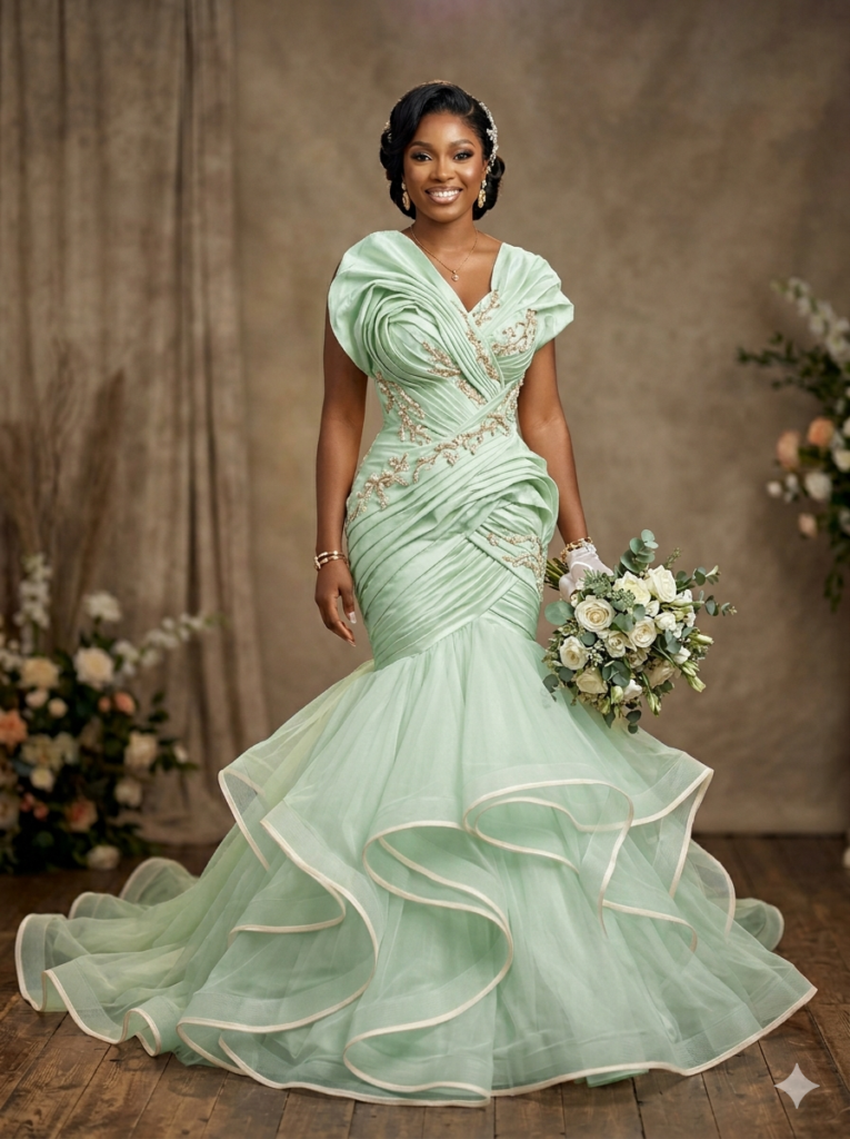 afro-centric wedding dress